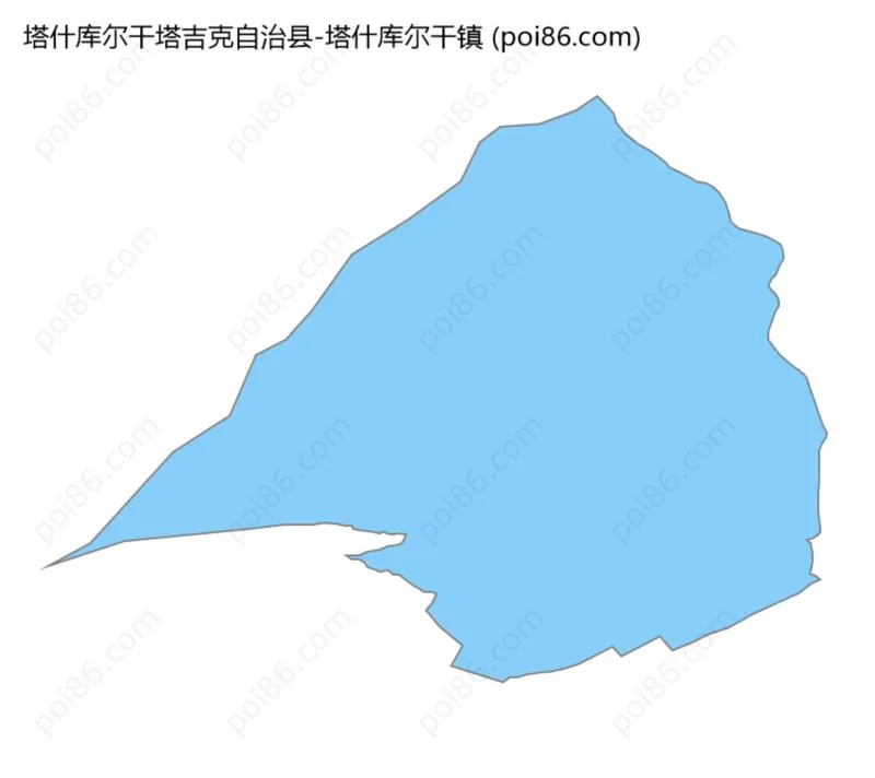 塔什库尔干镇边界地图