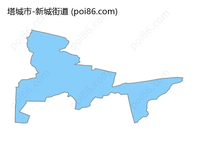 新城街道边界地图