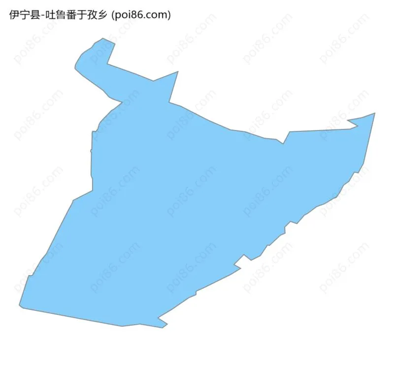 吐鲁番于孜乡边界地图