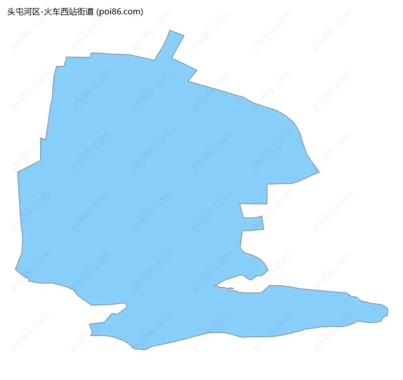 火车西站街道边界地图