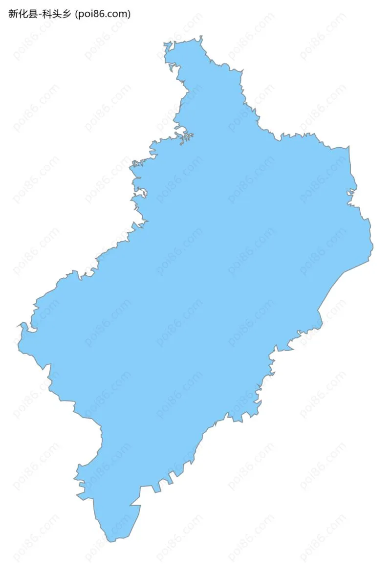 科头乡边界地图