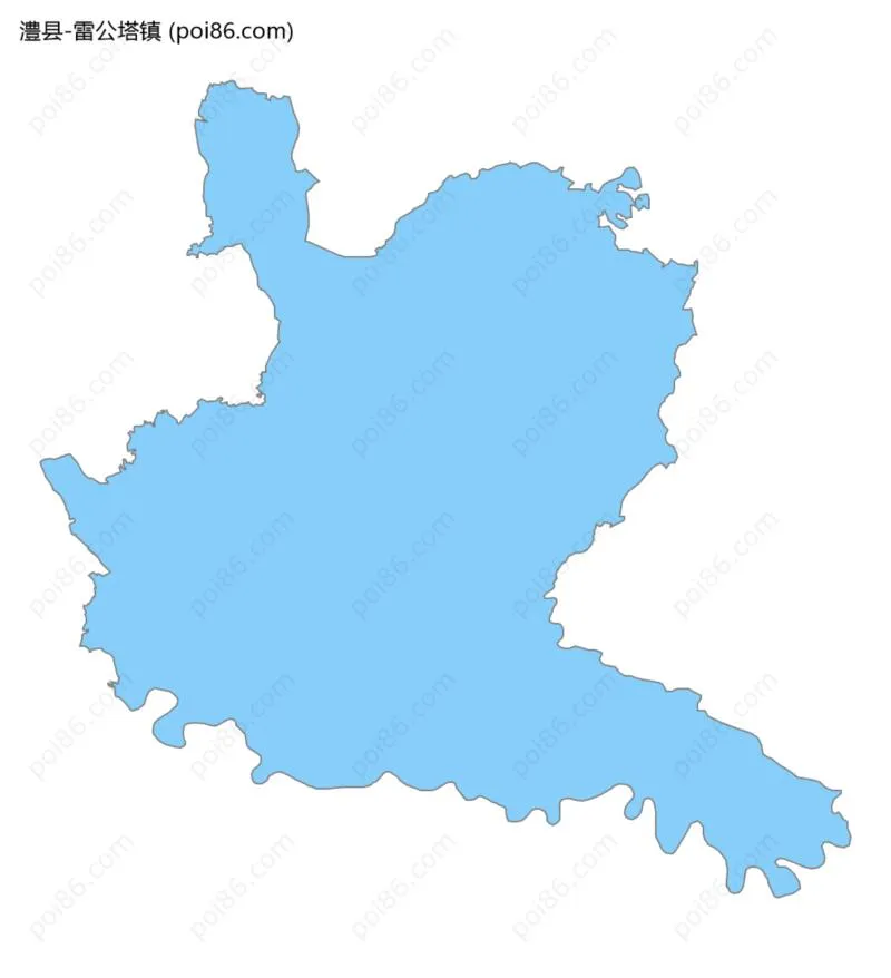 雷公塔镇边界地图