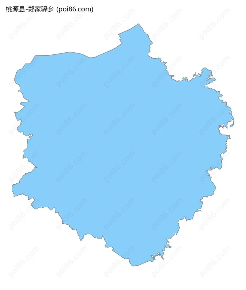 郑家驿乡边界地图