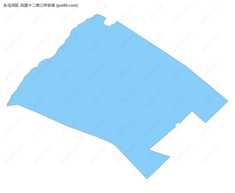 兵团十二师三坪农场边界地图