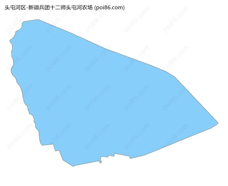 新疆兵团十二师头屯河农场边界地图