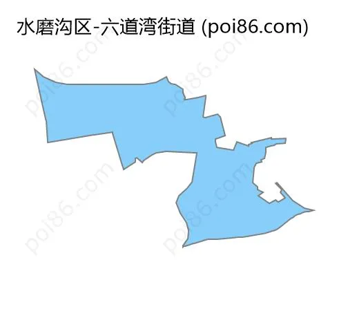 六道湾街道边界地图