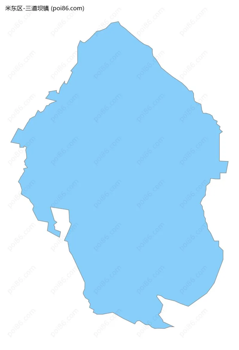 三道坝镇边界地图