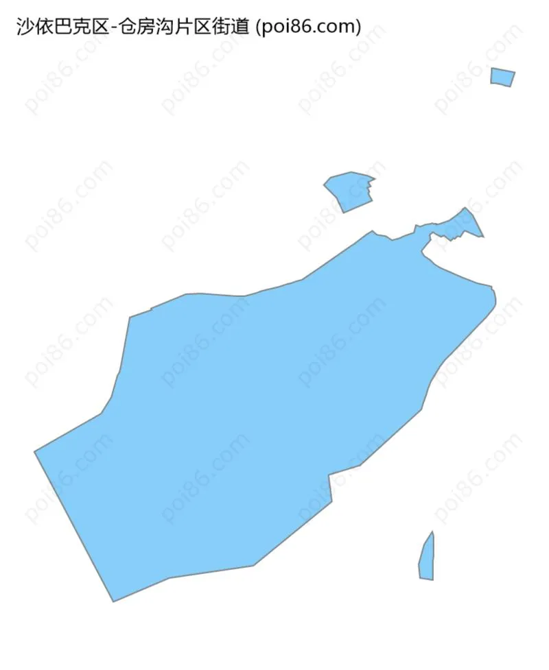 仓房沟片区街道边界地图