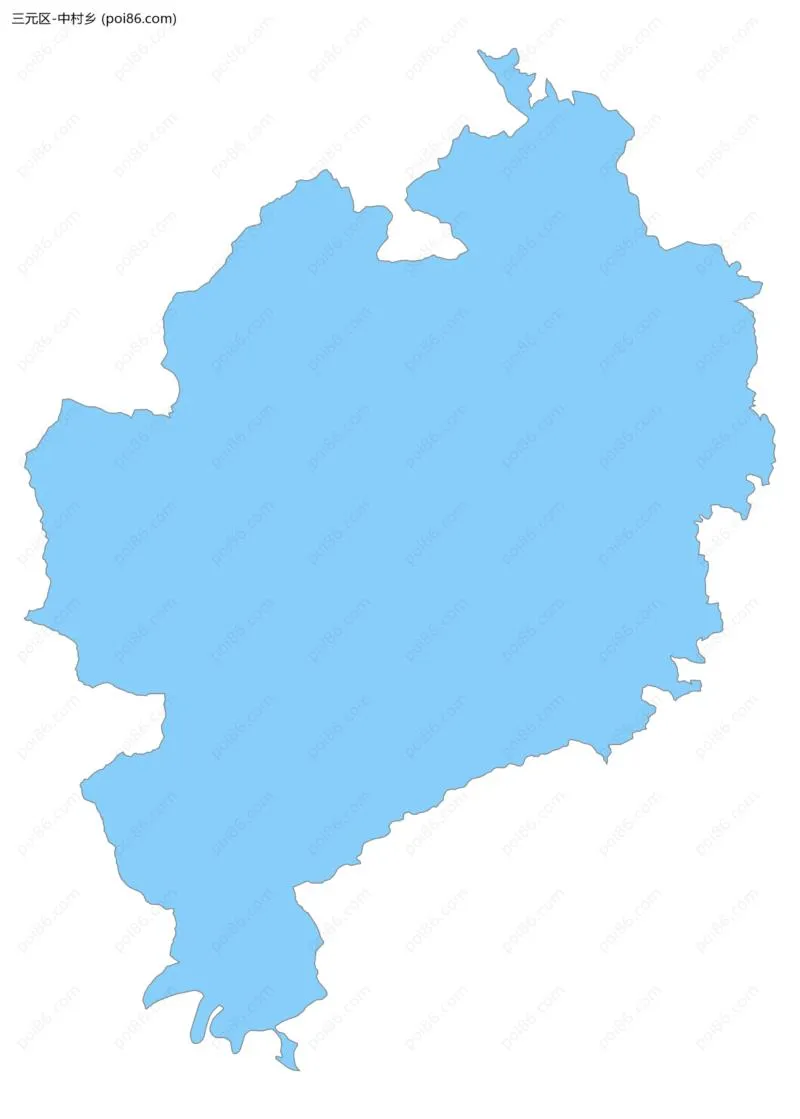 中村乡边界地图