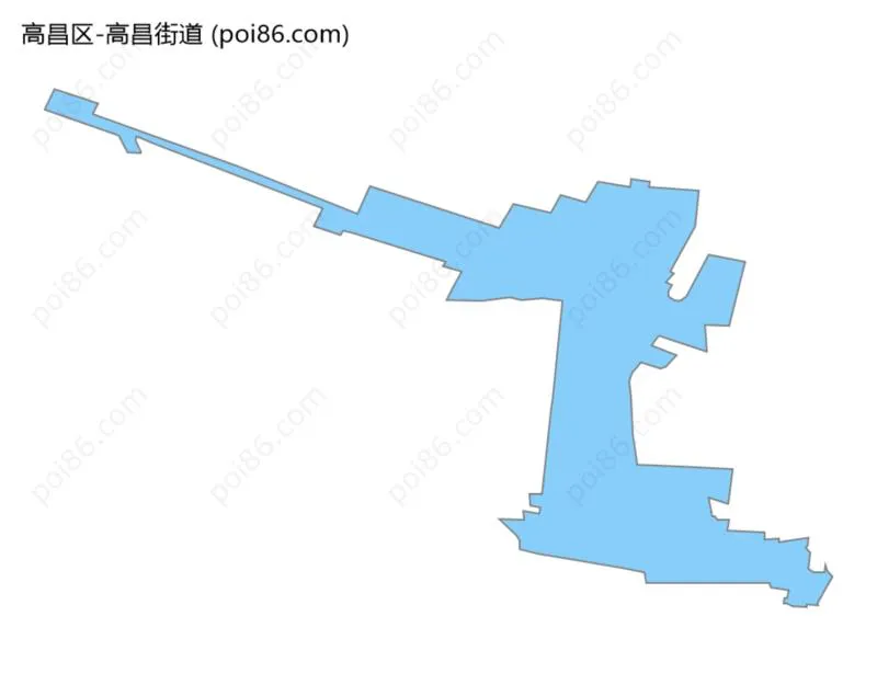 高昌街道边界地图