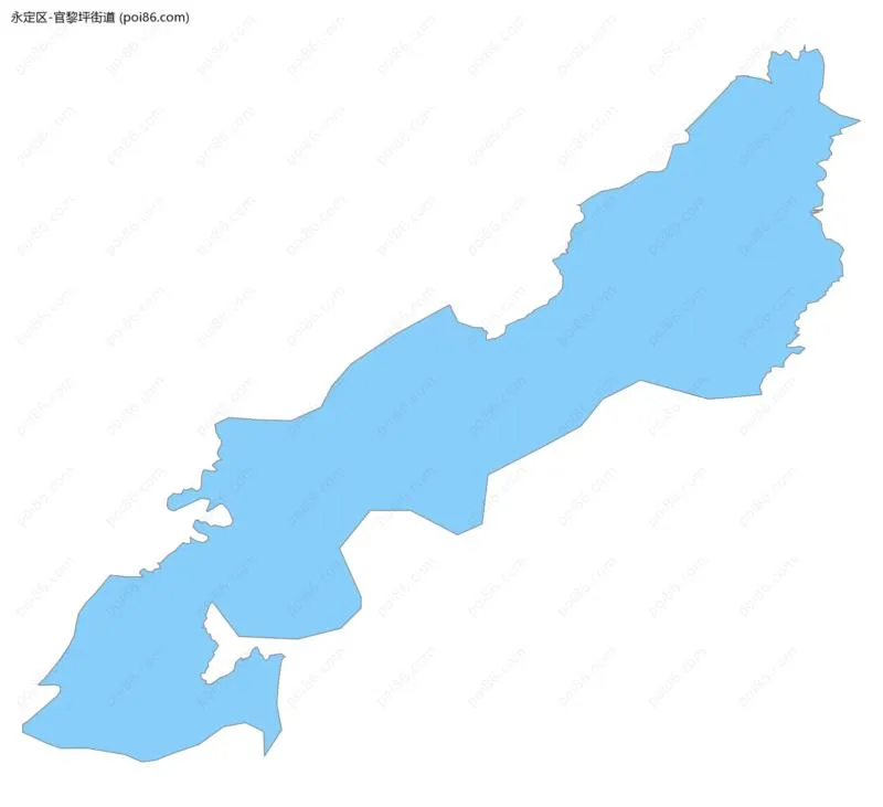 官黎坪街道边界地图