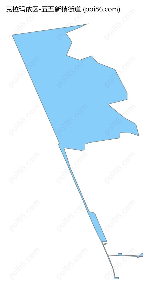 五五新镇街道边界地图