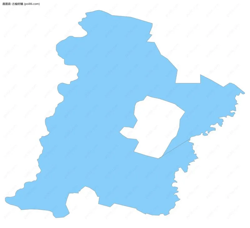 古榆树镇边界地图