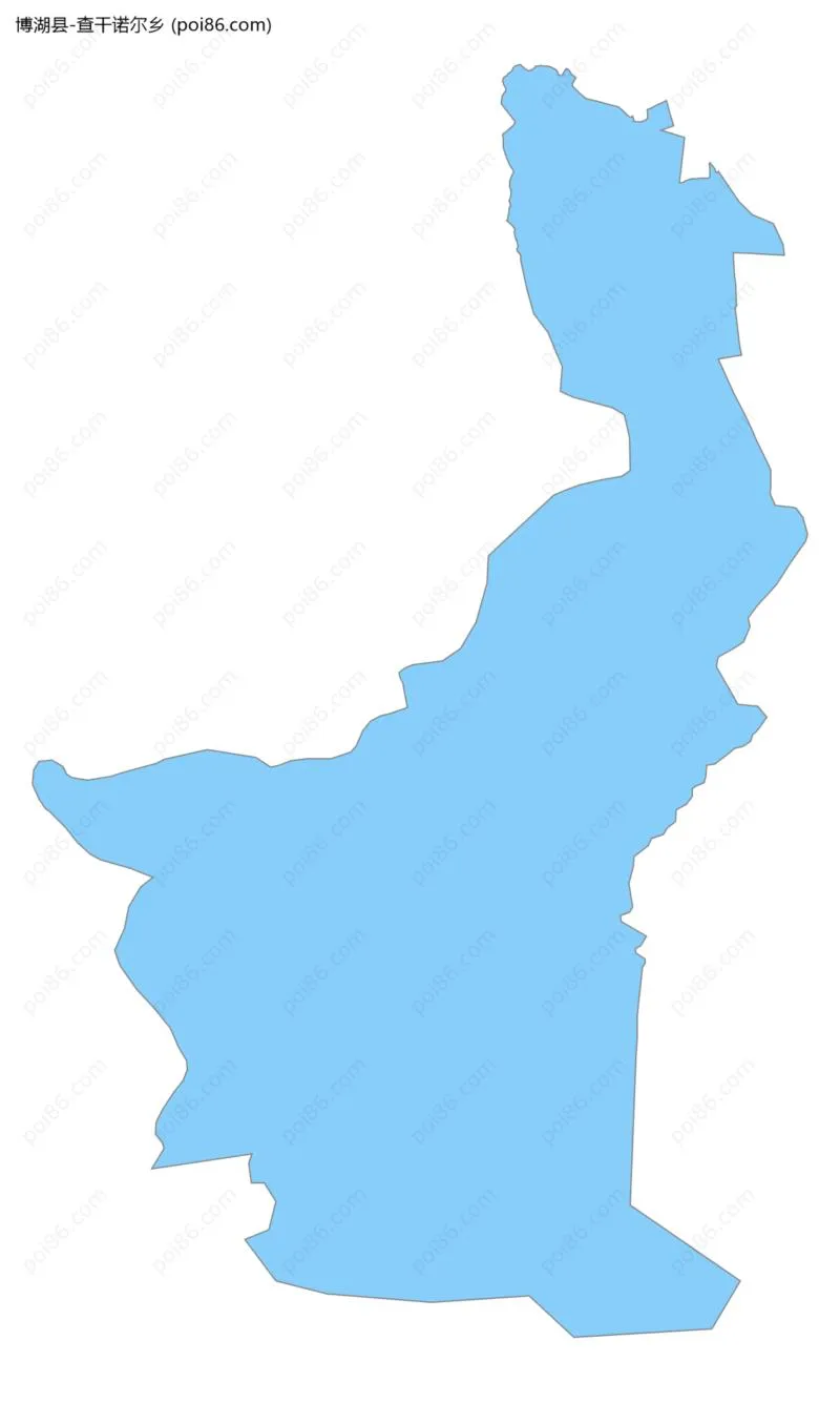 查干诺尔乡边界地图