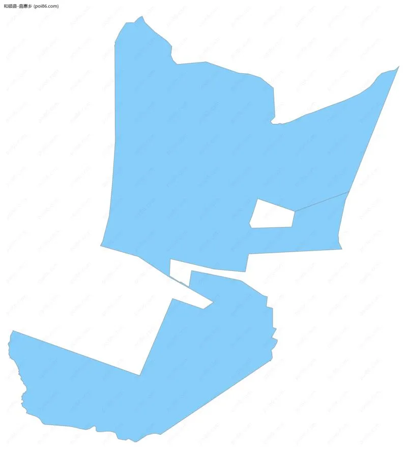 曲惠乡边界地图