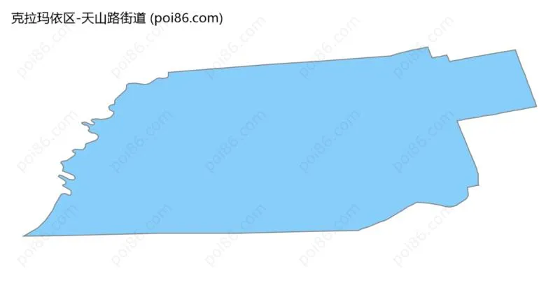 天山路街道边界地图
