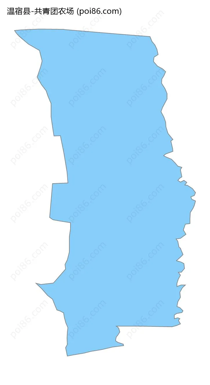 共青团农场边界地图