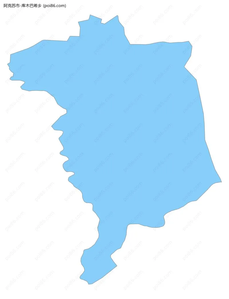 库木巴希乡边界地图