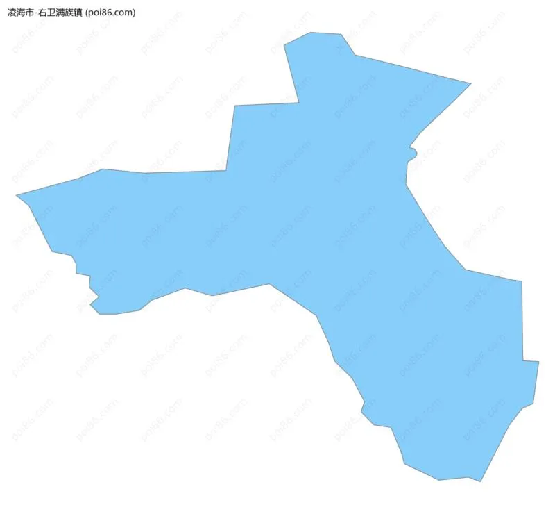 右卫满族镇边界地图
