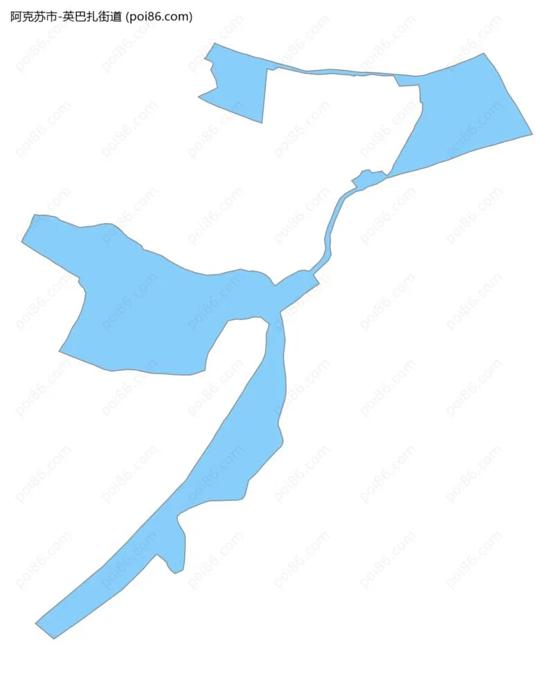 英巴扎街道边界地图