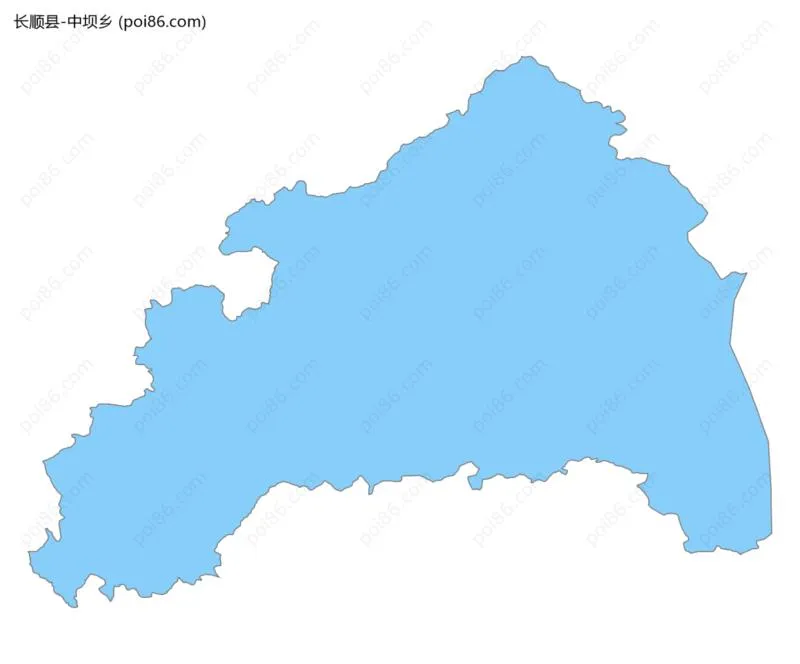 中坝乡边界地图