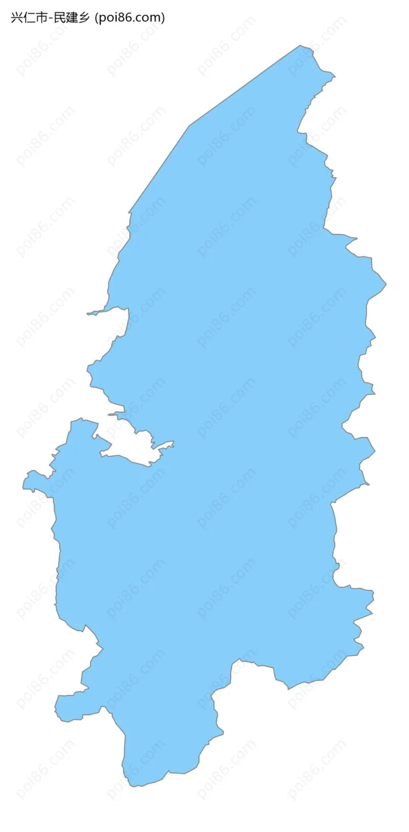 民建乡边界地图