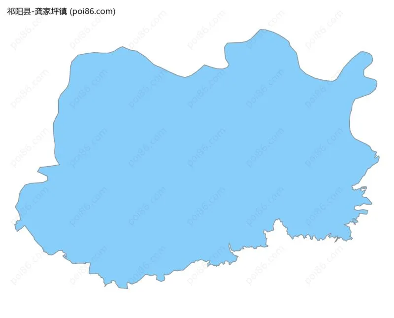 龚家坪镇边界地图