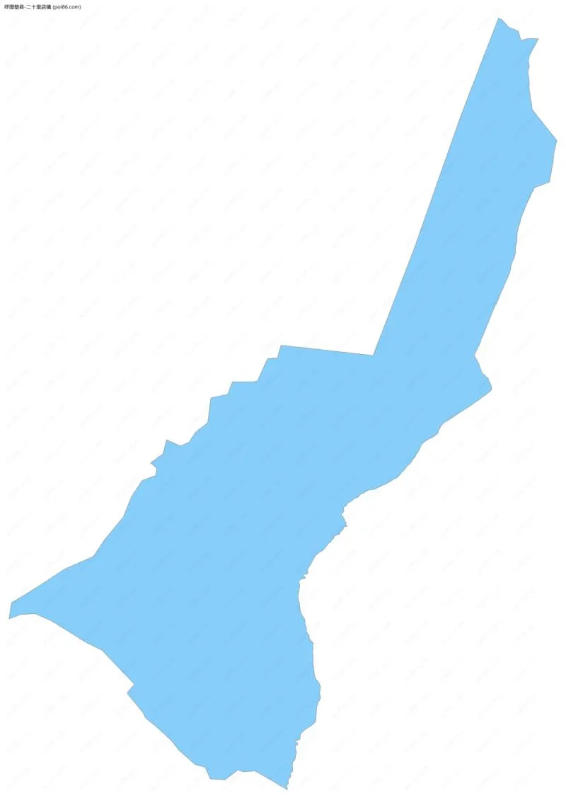 二十里店镇边界地图