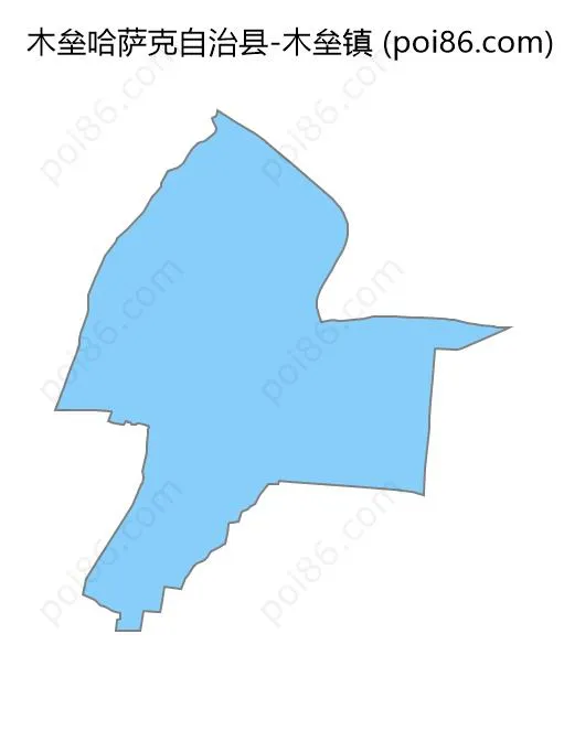 木垒镇边界地图