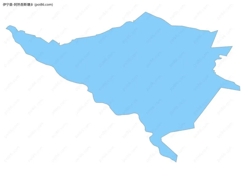 阿热吾斯塘乡边界地图