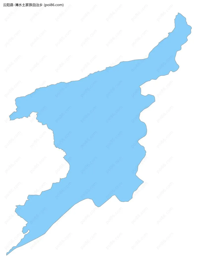 清水土家族自治乡边界地图