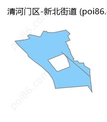 新北街道边界地图