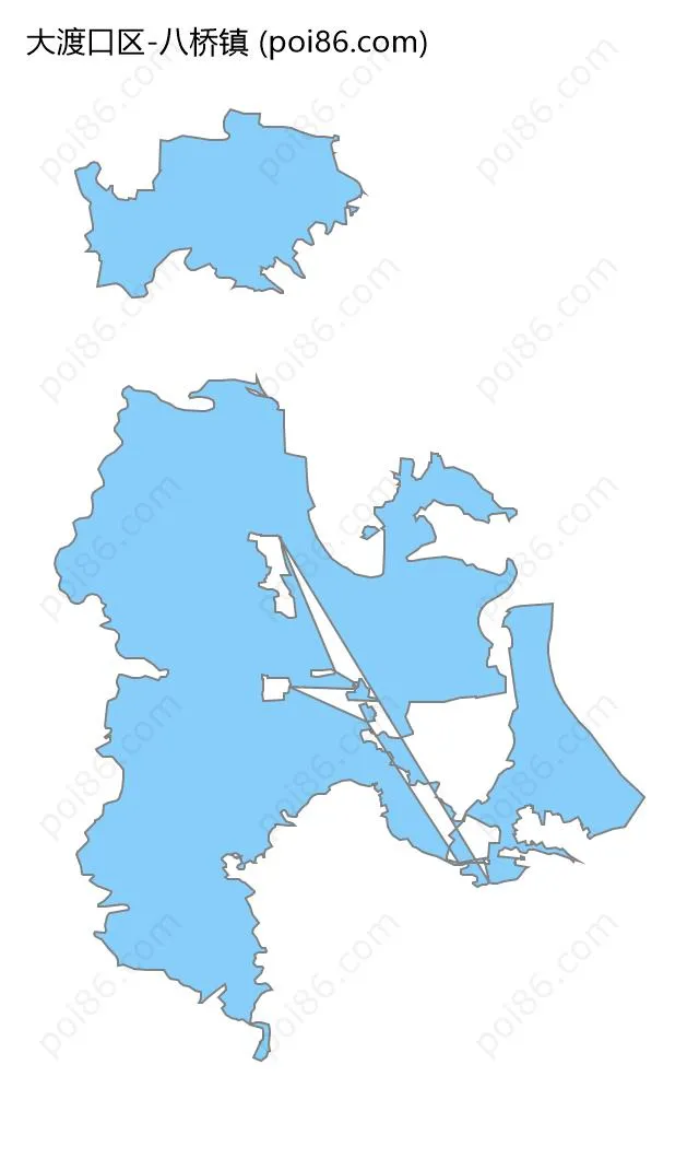 八桥镇边界地图