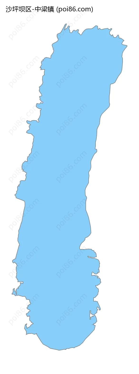 中梁镇边界地图