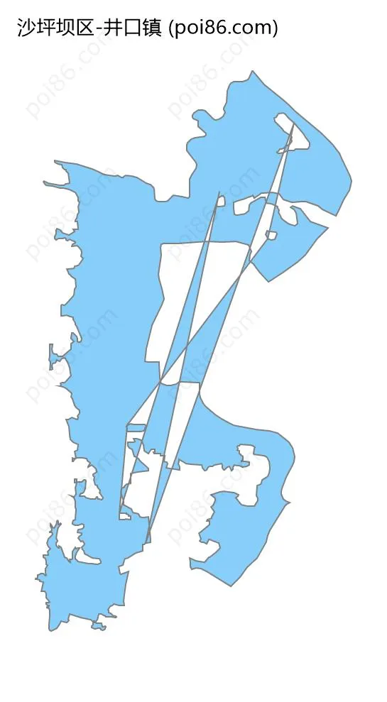 井口镇边界地图