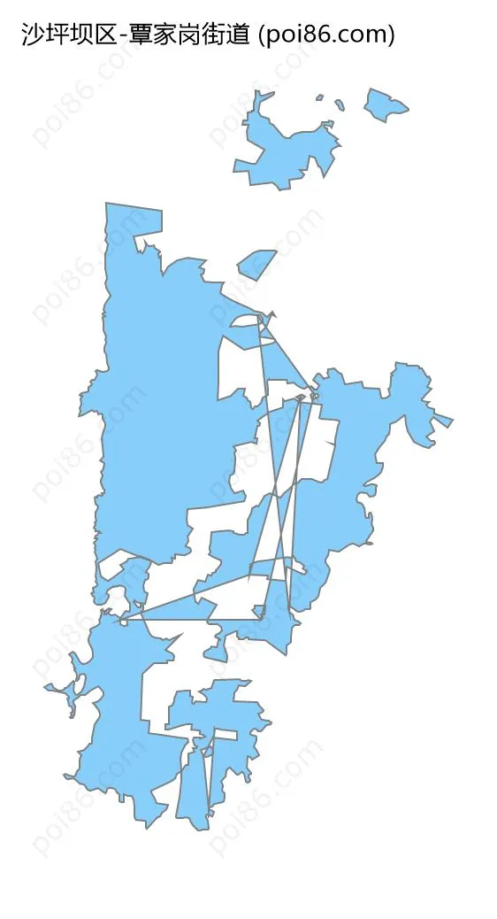 覃家岗街道边界地图