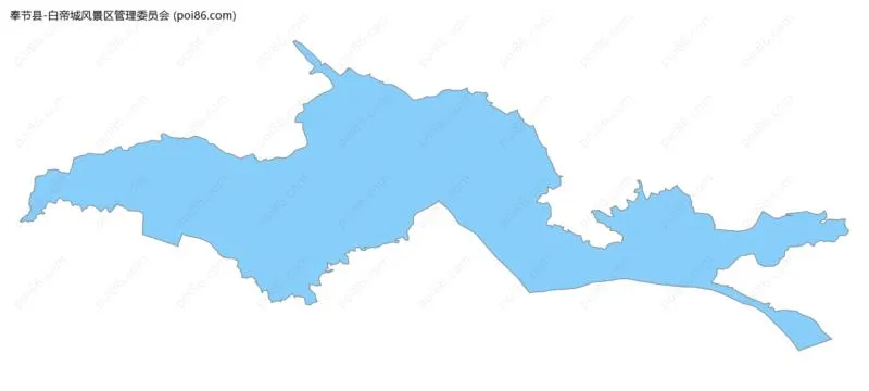 白帝城风景区管理委员会边界地图