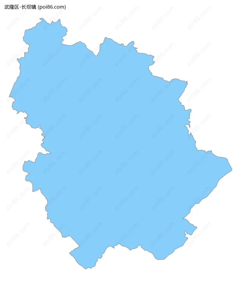 长坝镇边界地图