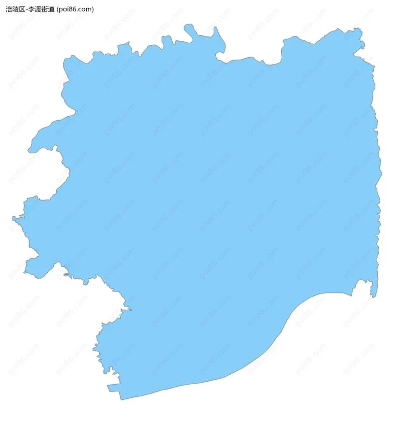 李渡街道边界地图