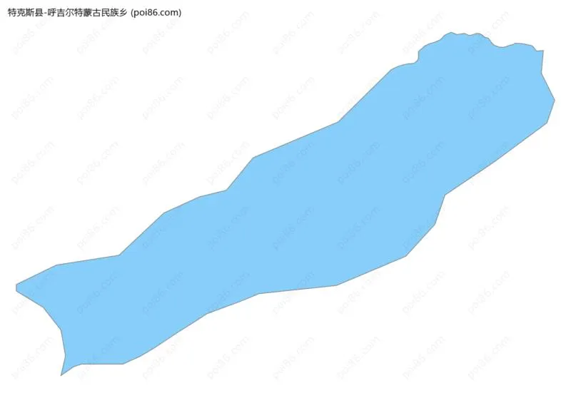 呼吉尔特蒙古民族乡边界地图