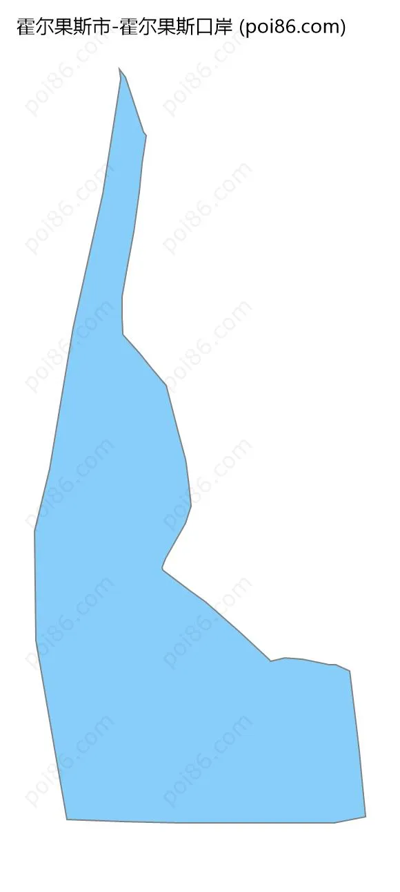 霍尔果斯口岸边界地图