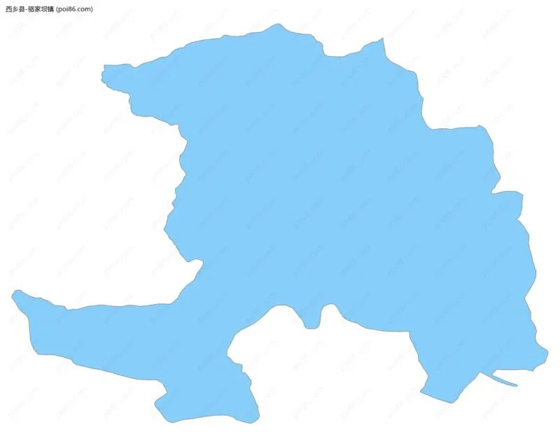 骆家坝镇边界地图