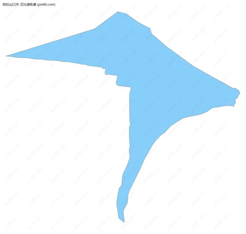 艾比湖街道边界地图