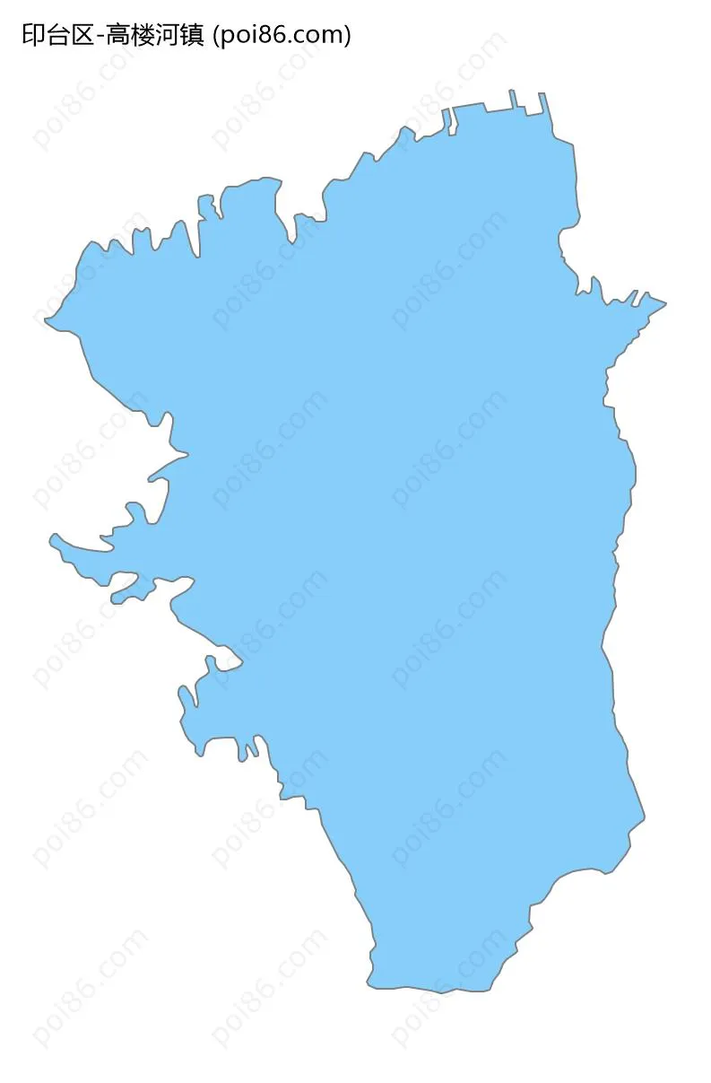 高楼河镇边界地图