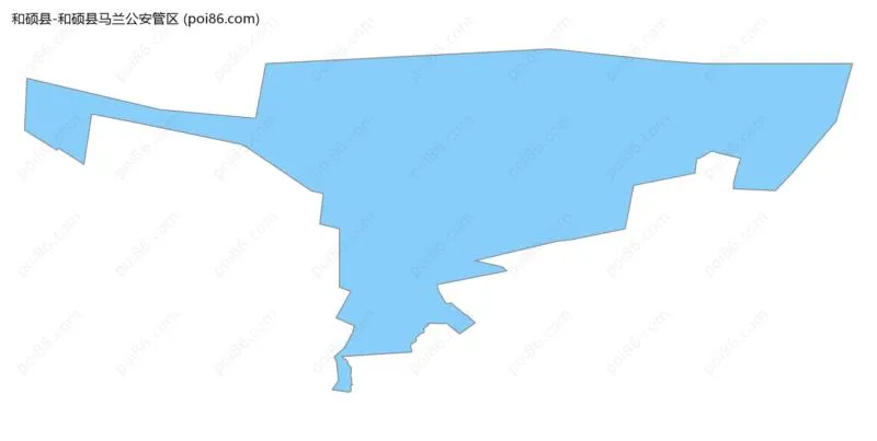 和硕县马兰公安管区边界地图