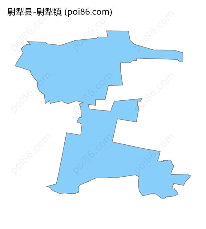 尉犁镇边界地图