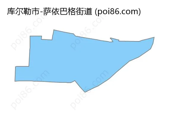 萨依巴格街道边界地图