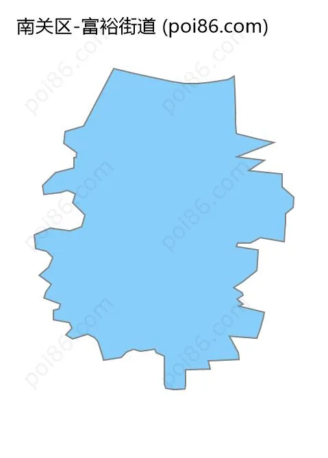 富裕街道边界地图
