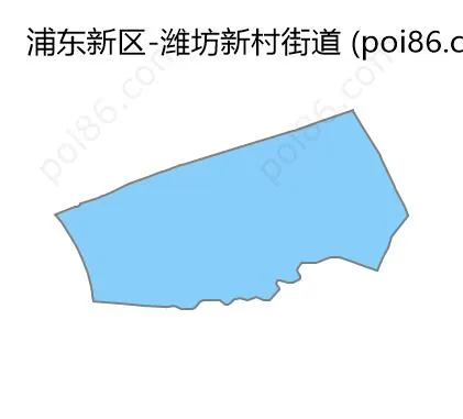 潍坊新村街道边界地图