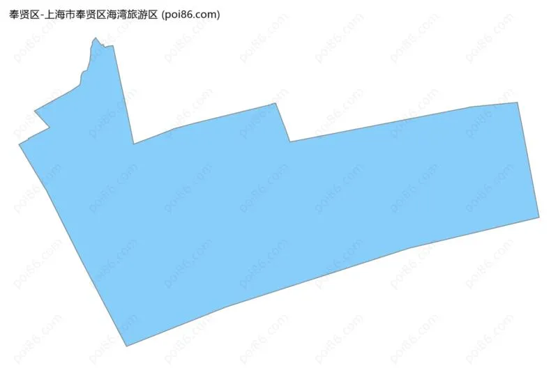 上海市奉贤区海湾旅游区边界地图
